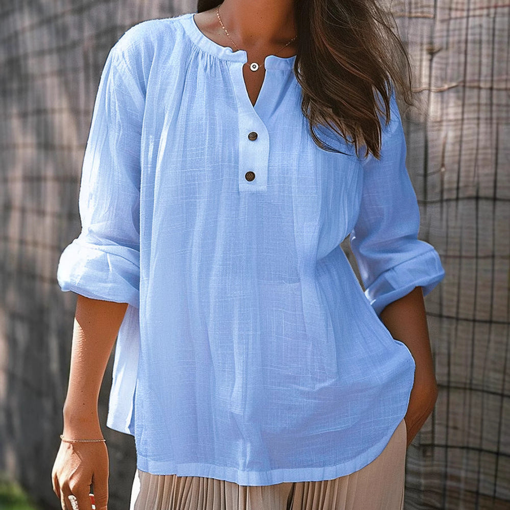 Blouse décontractée pour femmes avec patte de boutonnage Chic und Stil