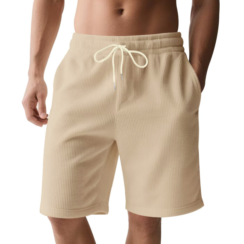 Shorts de sport pour hommes respirants avec taille élastique et cordon de serrage Chic und Stil