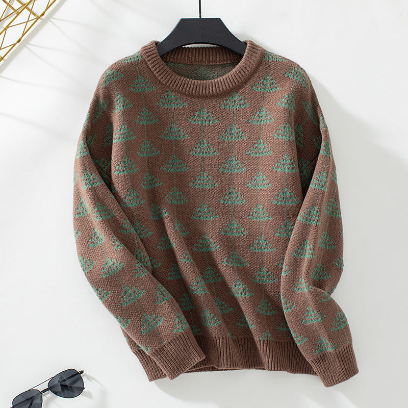 Pull en tricot pour femmes avec un design d'arbre ludique et un matériau doux Chic und Stil