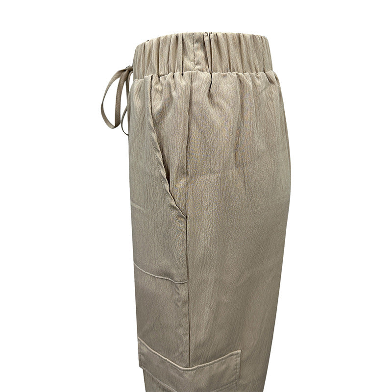 Pantalon cargo pour femmes avec taille élastique et poches pratiques Chic und Stil