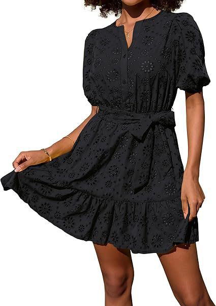 Robe Mini à œillets floraux pour femmes Chic und Stil