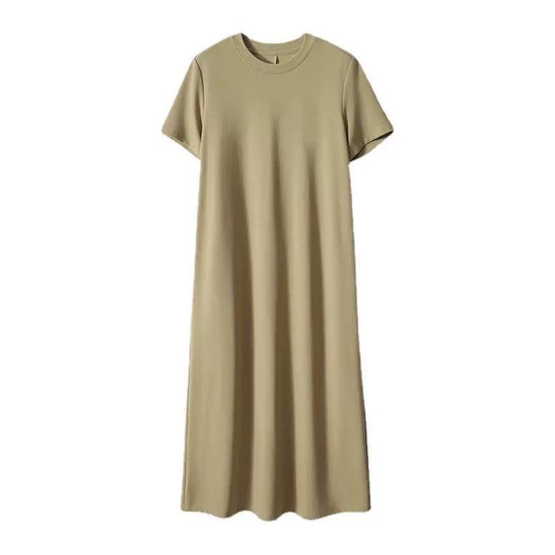 Robe midi décontractée à manches courtes pour femmes Chic und Stil
