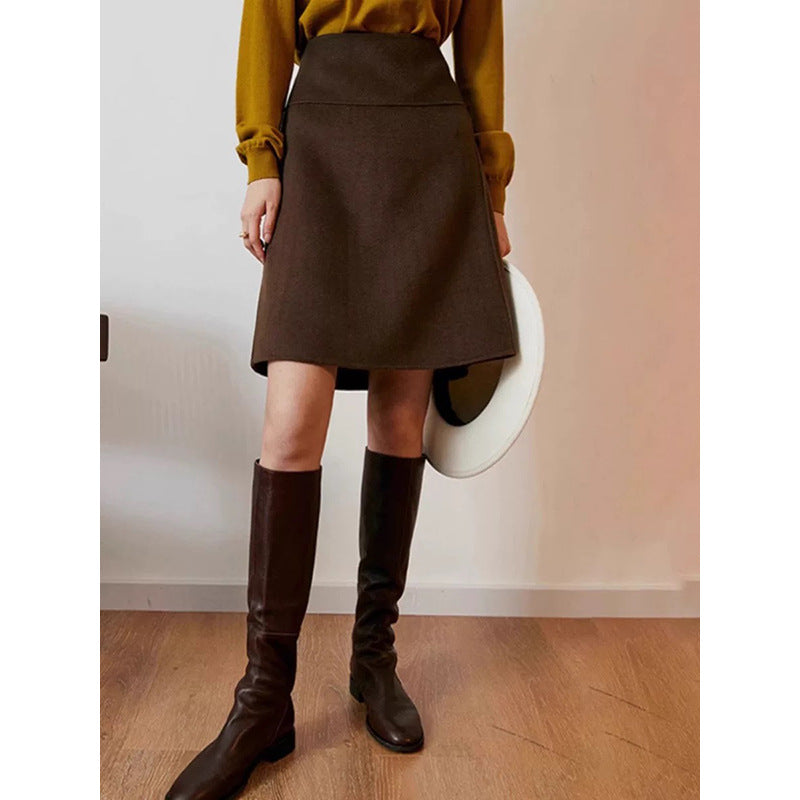 Jupe en laine A-line pour femme Chic und Stil