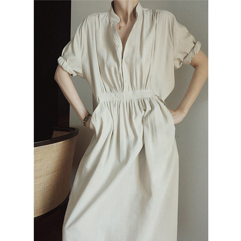 Robe maxi à boutons pour femmes Chic und Stil