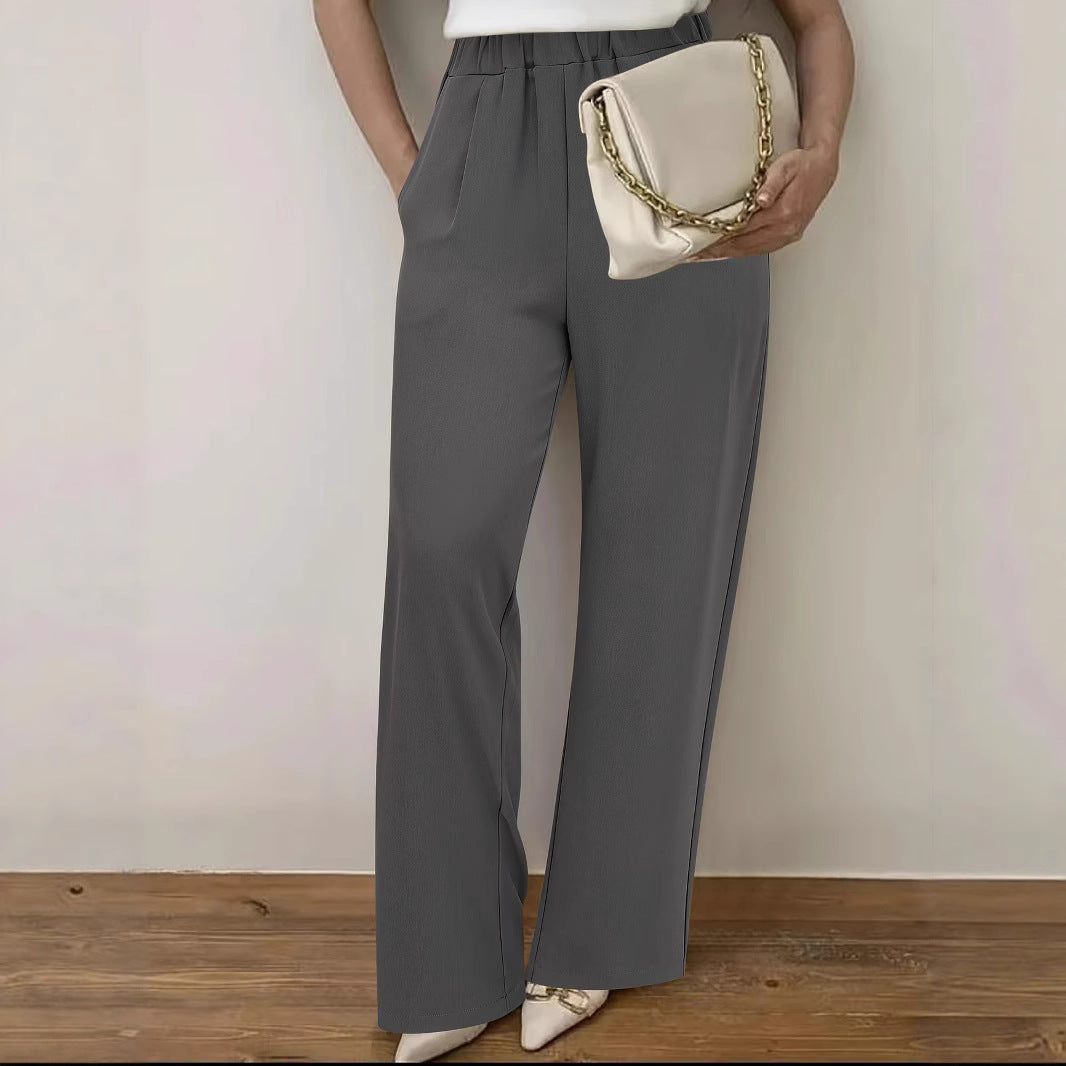 High-waisted wide trousers for women with a sophisticated cut Chic und Stil