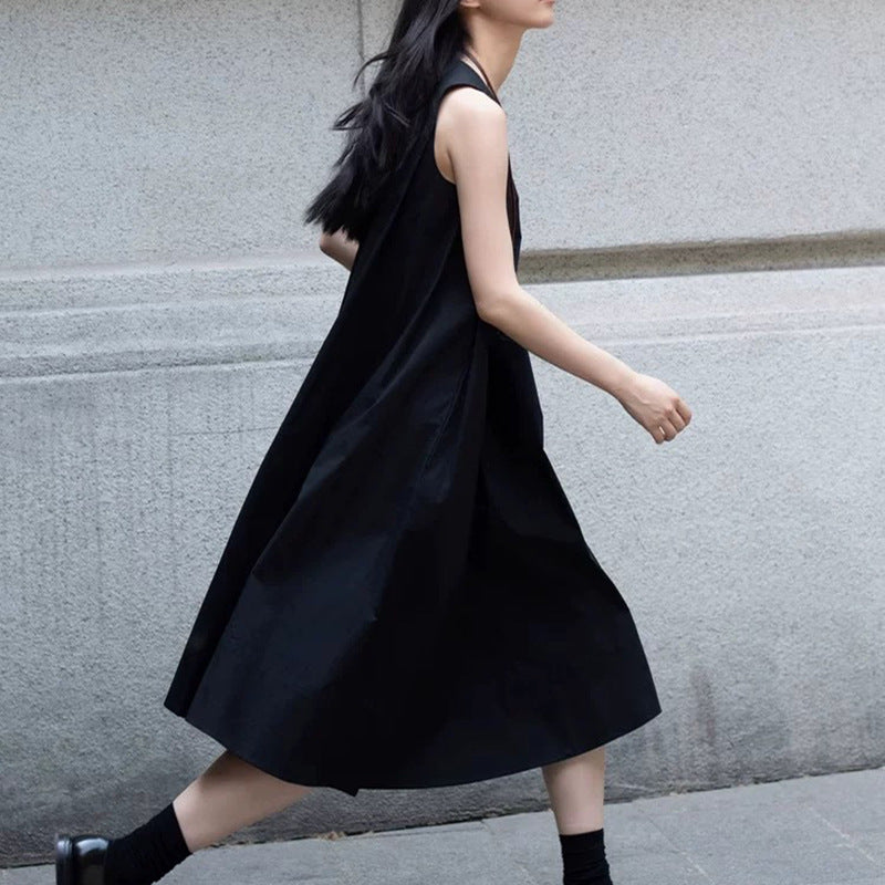Robe midi évasée fluide pour femmes Chic und Stil