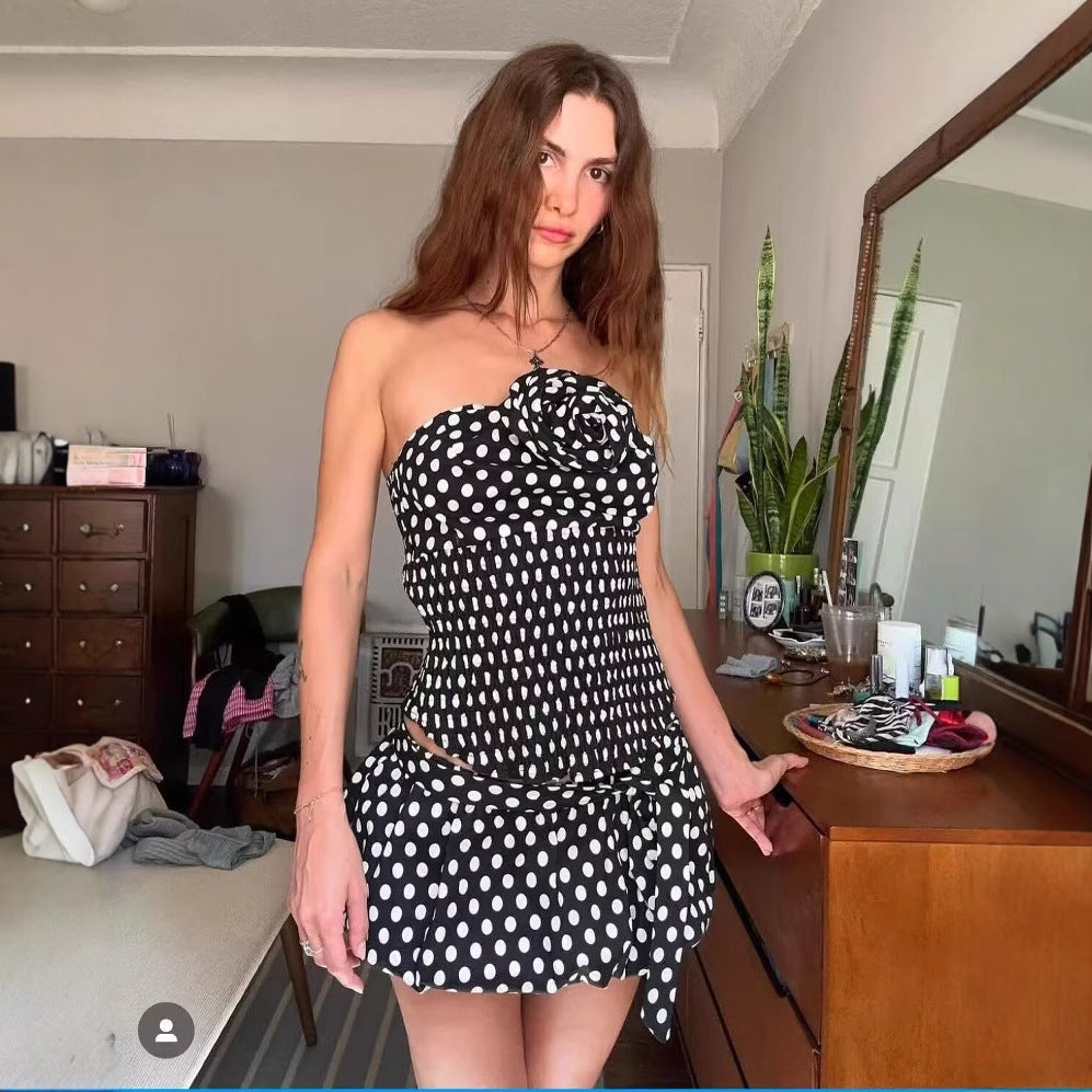 Robe pour femmes avec taille élastique et élégants liens de nouage Chic und Stil