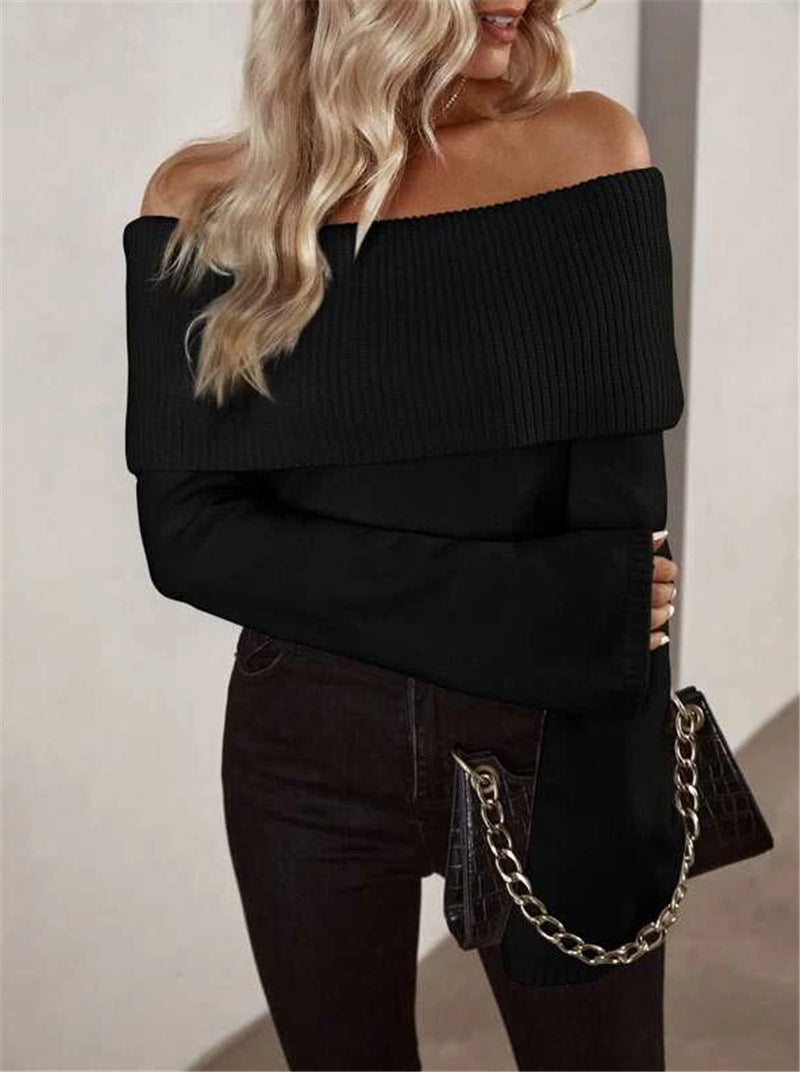 Dames Offshoulder-Tricot pull Chic und Stil