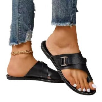 Sandales en cuir de loisirs pour femmes Chic und Stil