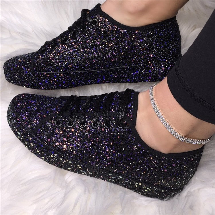 Dames Baskets scintillantes avec semelle respirante et confort supplémentaire Chic und Stil