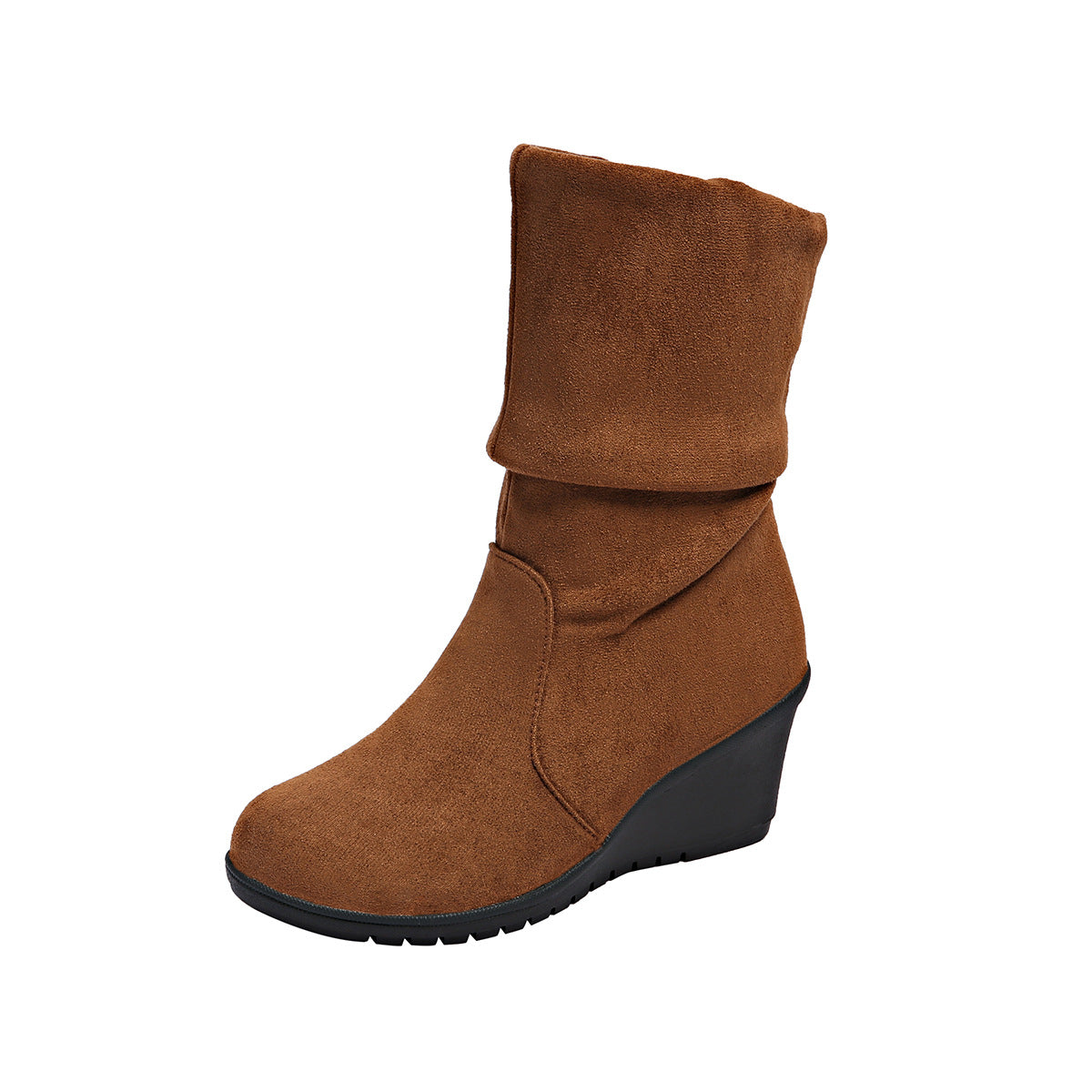 Bottines à talons compensés pour femmes en suede doux Chic und Stil