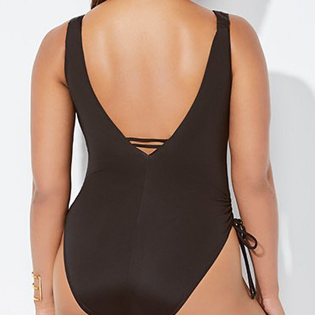 Maillot de bain une pièce froncé décolleté dames Chic und Stil