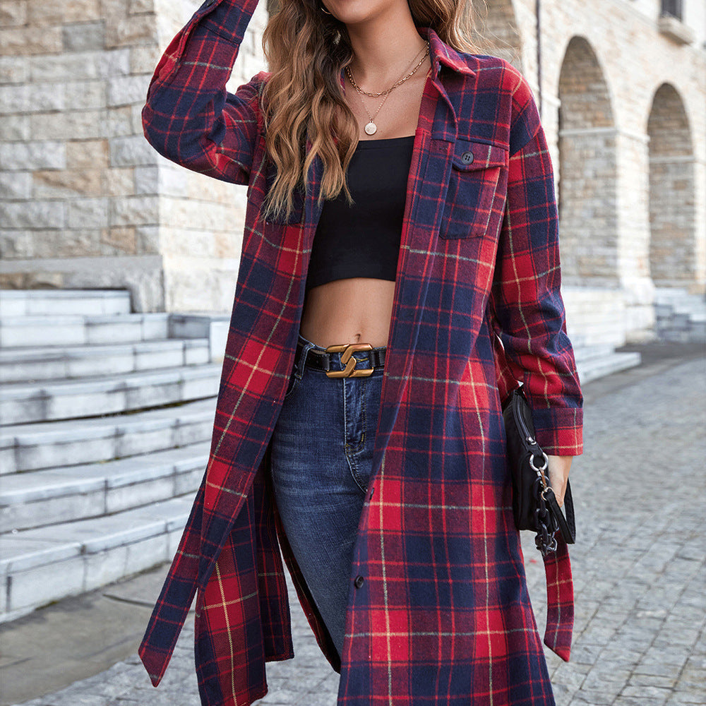 Chemise à manches longues en flanelle à motif écossais Chic und Stil