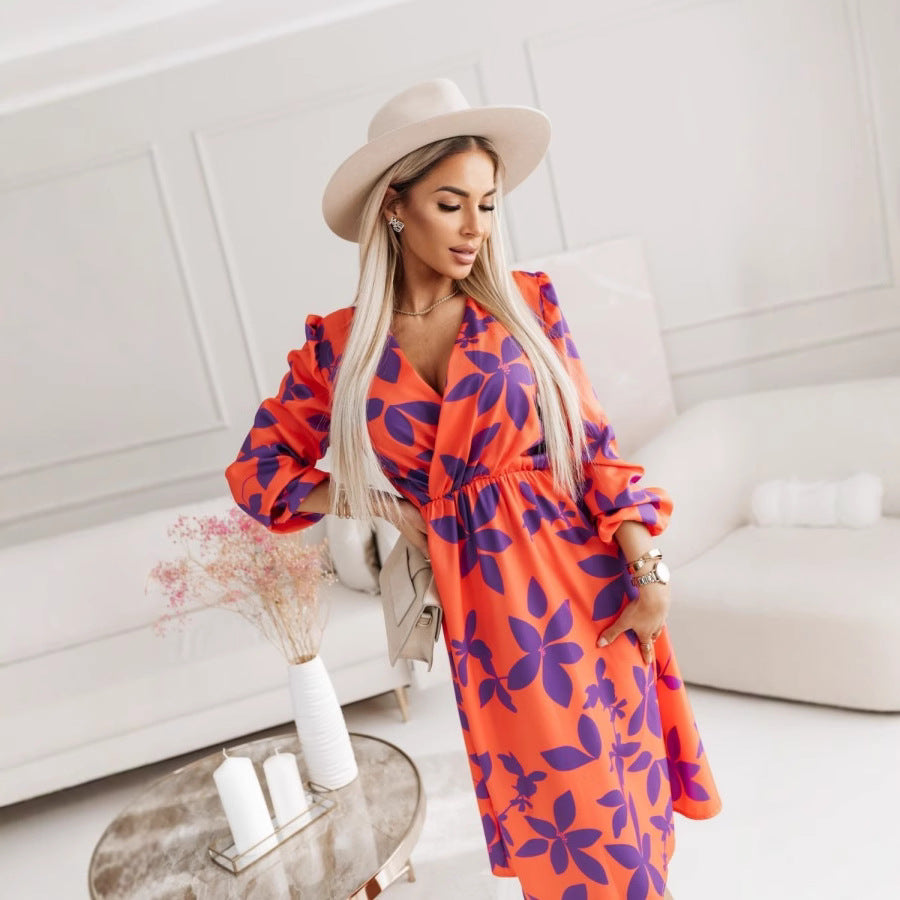 Chic and Stylish Women's Floral Wrap Dress