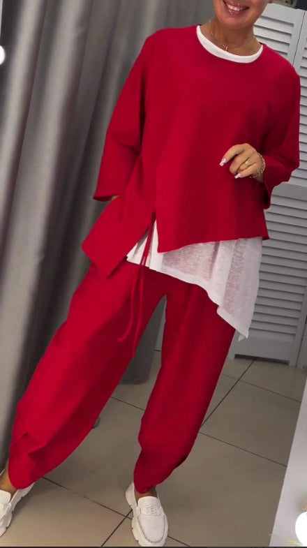 Dames ensemble de lounge décontracté avec des accents à la mode Chic und Stil