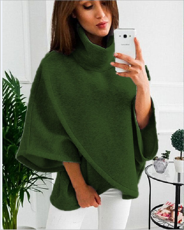 Pull-over oversize douillet pour femmes avec col haut Chic und Stil