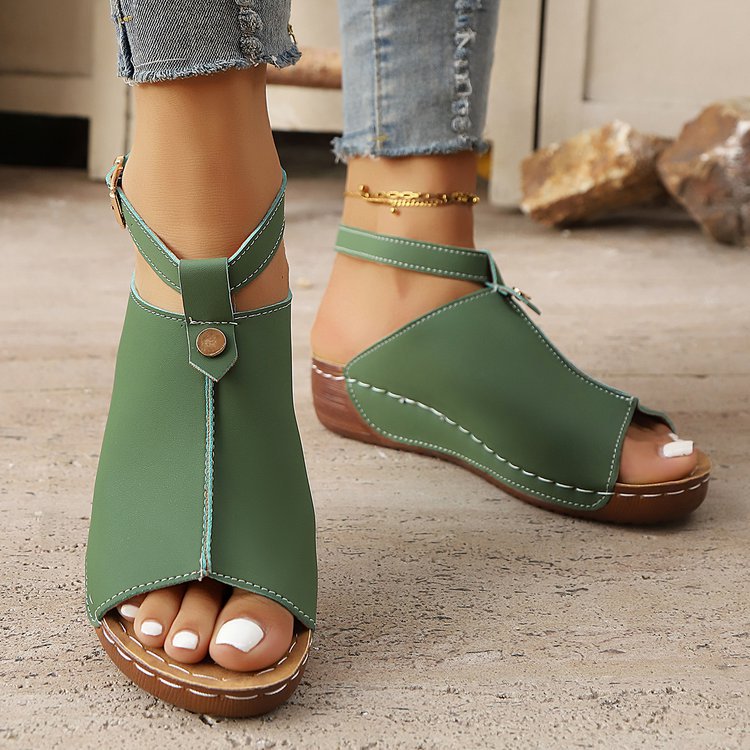Sandales demi-hautes pour femmes de haute qualité avec bride réglable et semelle intérieure ergonomique Chic und Stil
