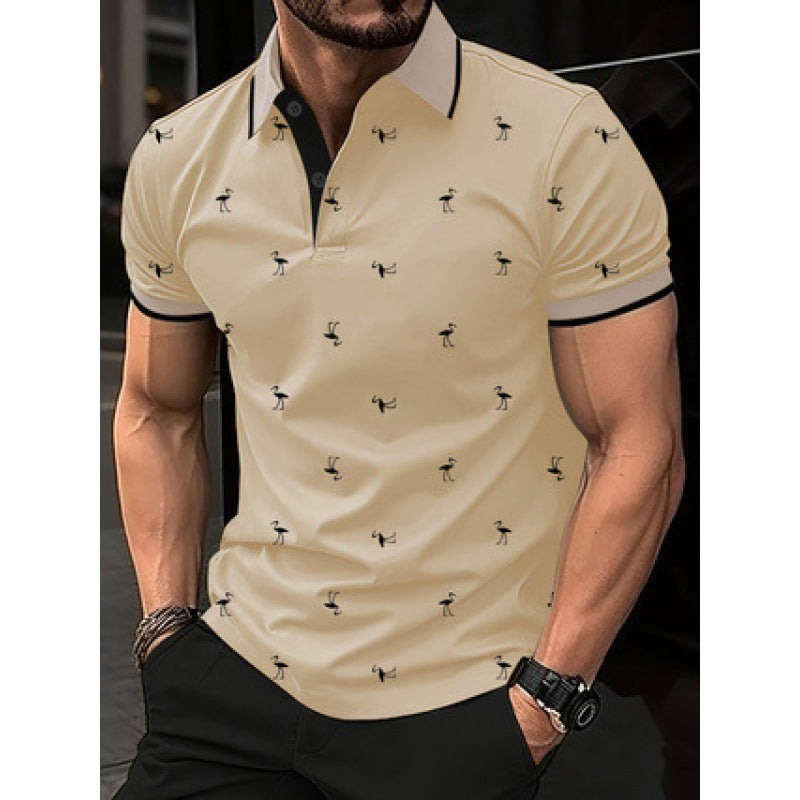 Polo-shirt imprimé de loisirs pour hommes Chic und Stil