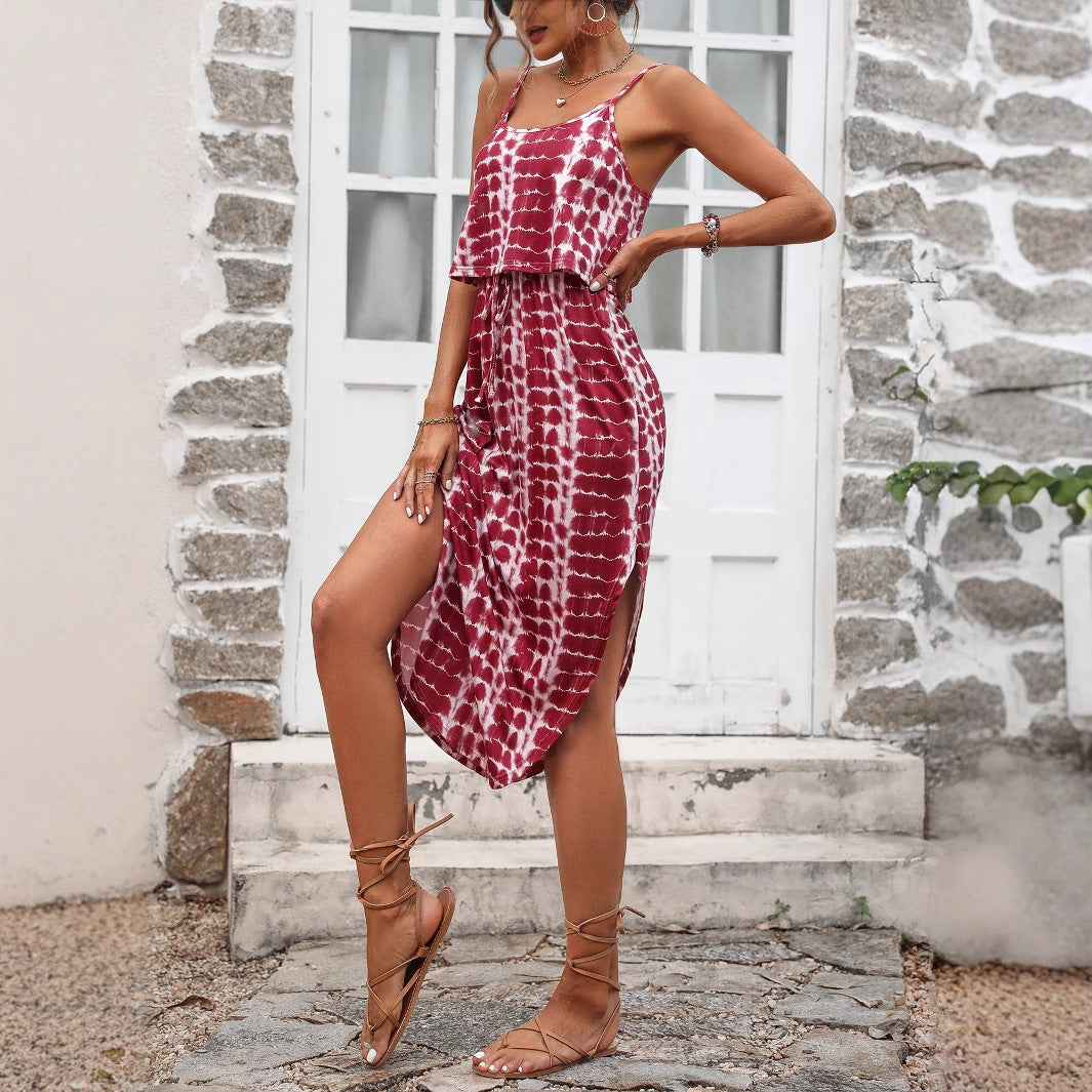 Robe midi femme avec coupe fluide et bretelles ajustables Chic und Stil