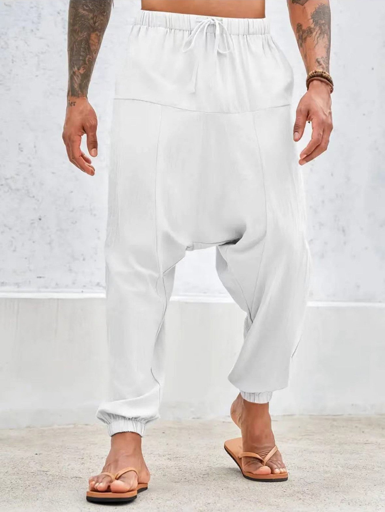 Pantalons décontractés pour hommes avec taille élastique et poches latérales Chic und Stil