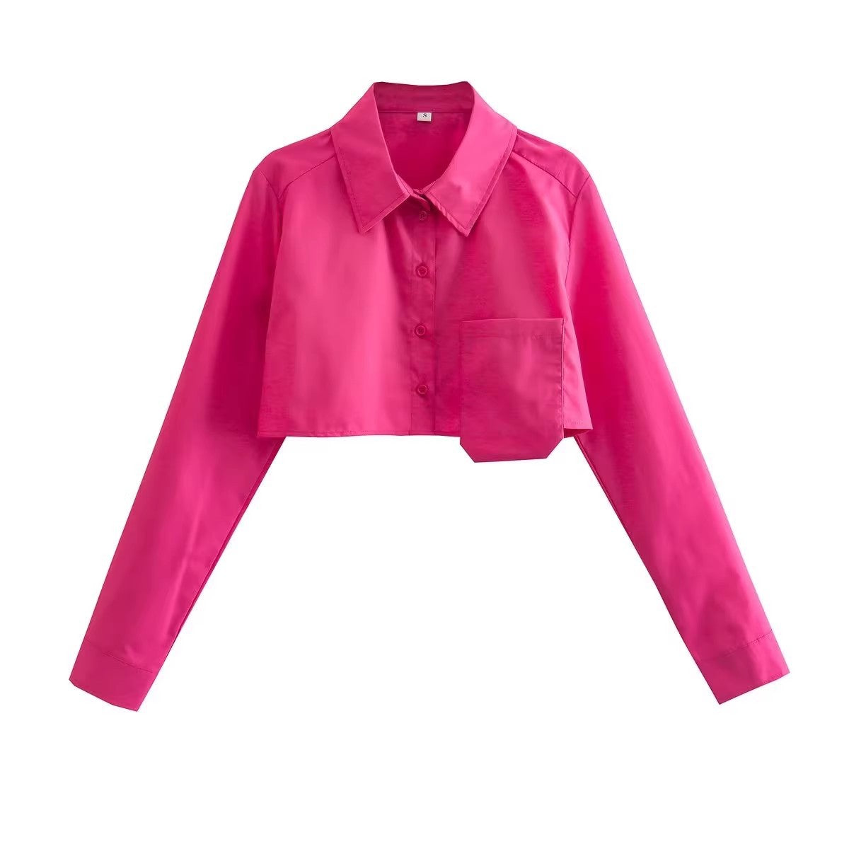Blouse cropped pour femmes avec une coupe moderne et un design de poches pratique Chic und Stil
