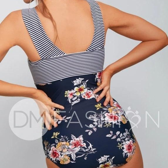Maillot de bain une pièce à imprimé floral pour femmes Chic und Stil
