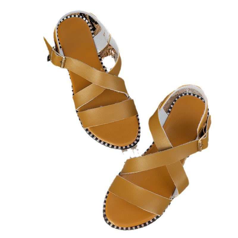Sandales en cuir tendance pour dames avec boucle élégante Chic und Stil