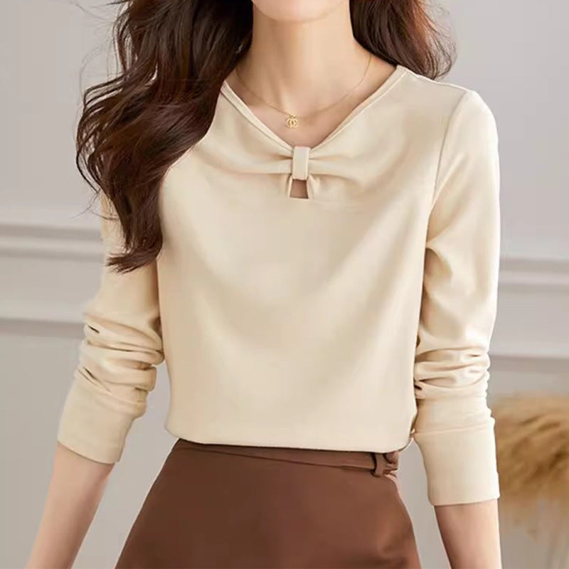 Haut à col nœud élégant pour femmes Chic und Stil