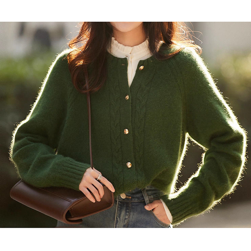 Cardigan en tricot à torsades pour femmes Chic und Stil