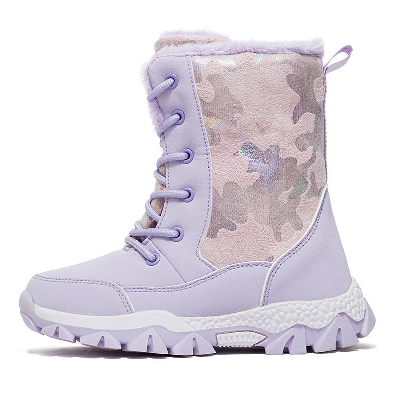 Bottes d'hiver pour femmes rembourrées avec semelle antidérapante et design à la mode Chic und Stil