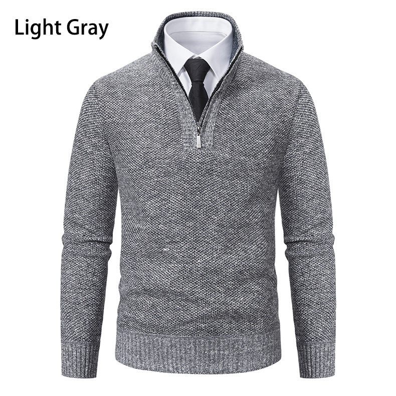 Pull homme avec col montant et zip attrayant Chic und Stil