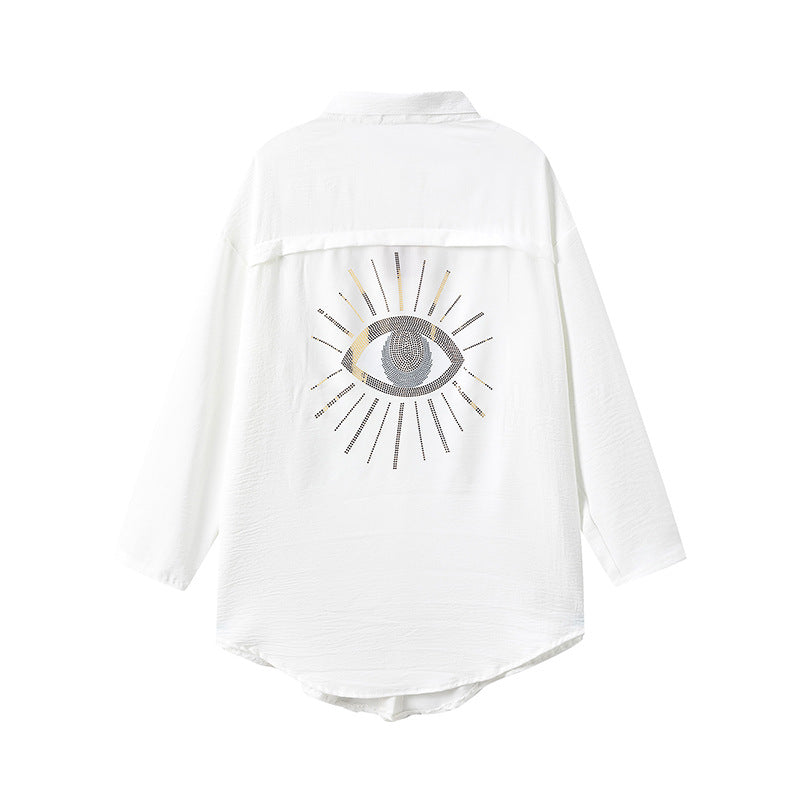 Chemise à boutons graphique pour femmes grande taille Chic und Stil