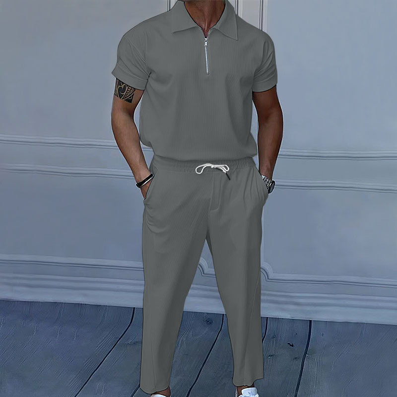 Shorts pour hommes avec fermeture éclair et taille élastique Chic und Stil