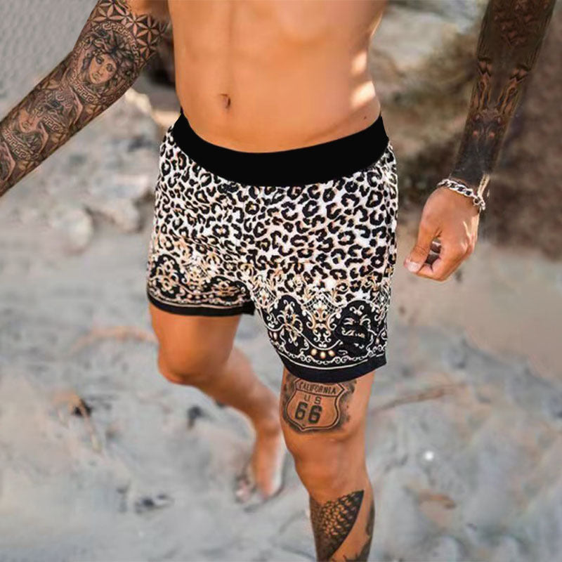 Hommes Tropical Print Décontracté Ensemble Court Chic und Stil