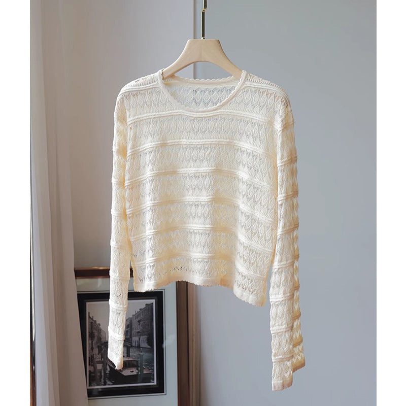 Sweater en dentelle cropped Chic und Stil pour femmes