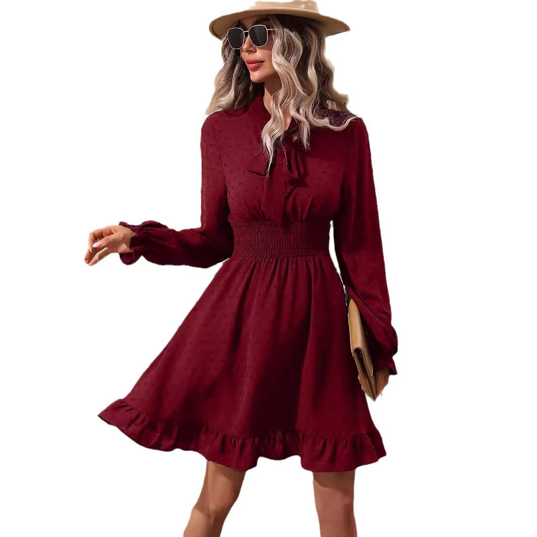 Robe légère pour femmes avec fronces et détail de nœud Chic und Stil