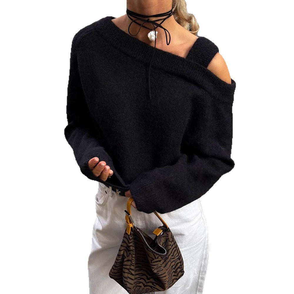 Pull-over en tricot surdimensionné pour femmes avec manches à découpe Chic und Stil