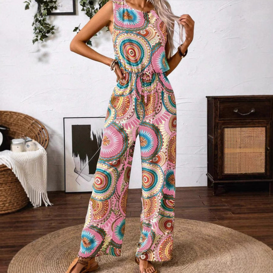 Combinaison bohème à jambes larges pour dames Chic und Stil