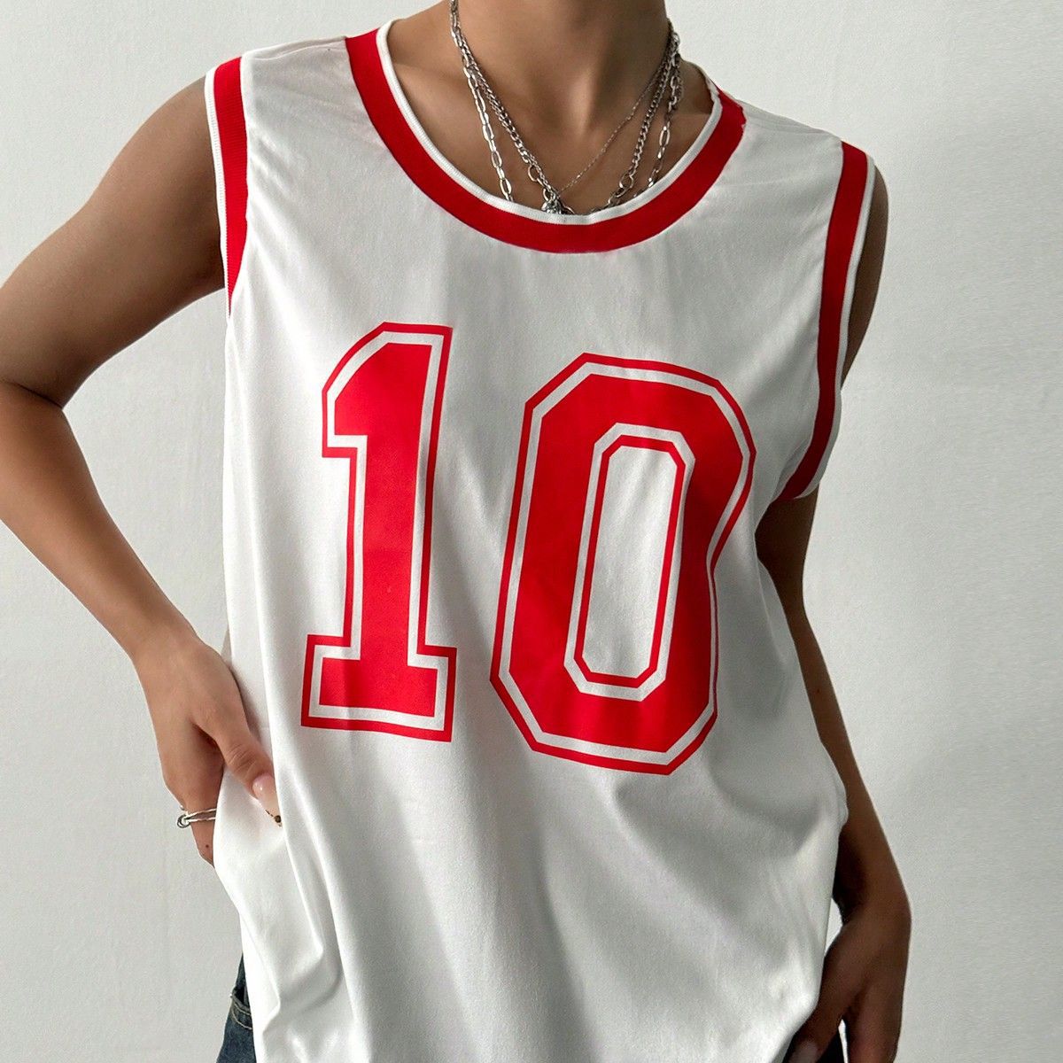 Dame Débardeur de sport avec impression numérique accrocheuse Chic und Stil
