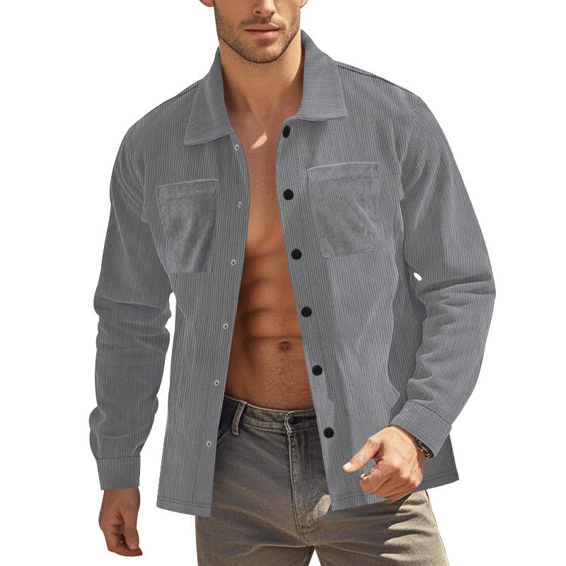 Veste en corduroy pour hommes avec poches poitrine pratiques et design structuré Chic und Stil