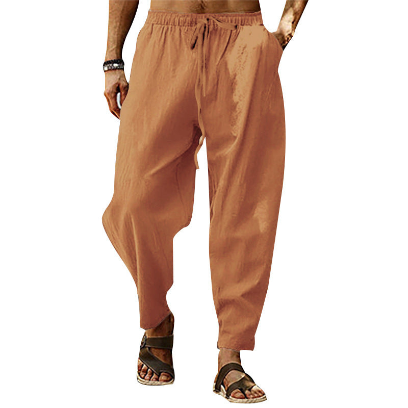 Pantalons d'été décontractés pour hommes en style costume avec taille élastique et poches latérales pratiques Chic und Stil