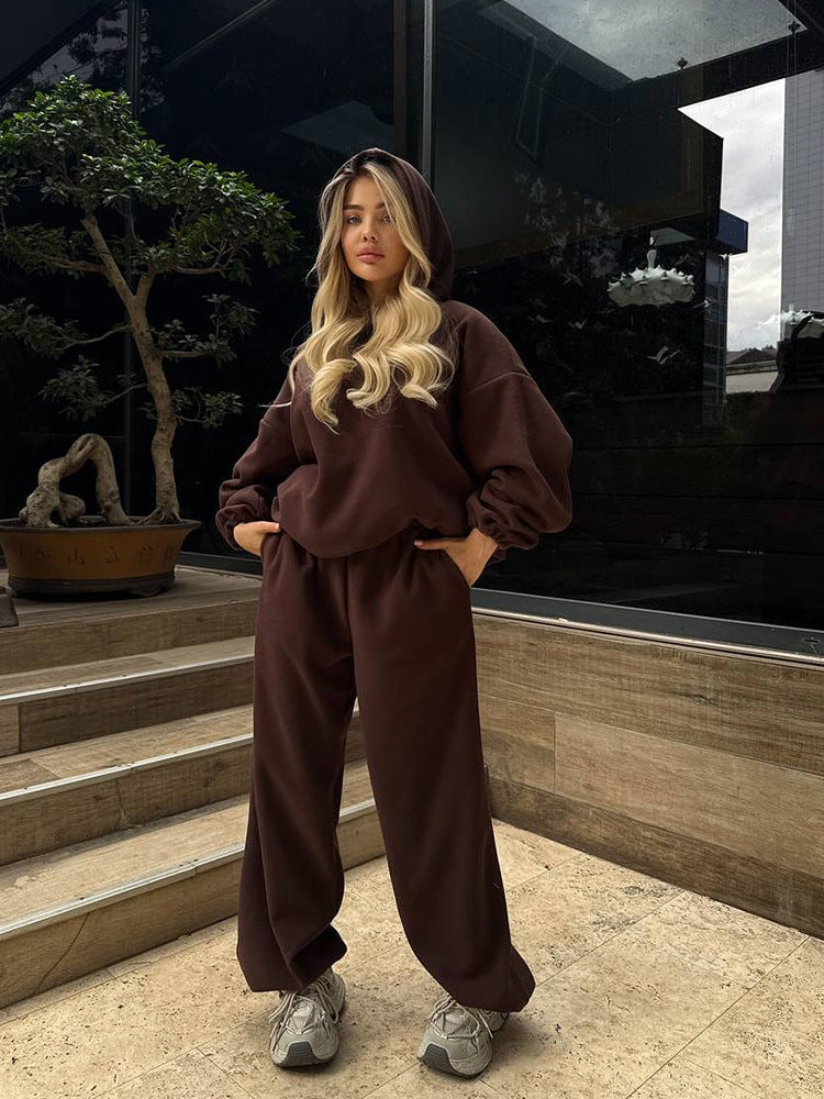 Dames casual oversized hoodie et pantalon de jogging large ensemble Chic und Stil