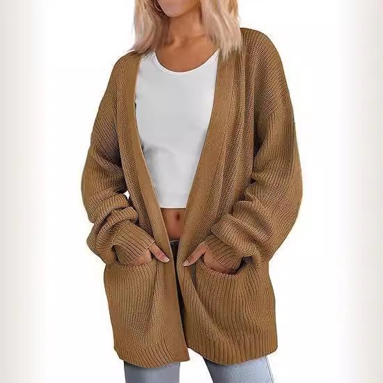 Cardigan tricot décontracté pour femmes avec coupe oversize et poches pratiques Chic und Stil