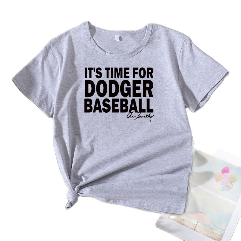 T-shirt graphique de sport décontracté pour femmes Chic und Stil
