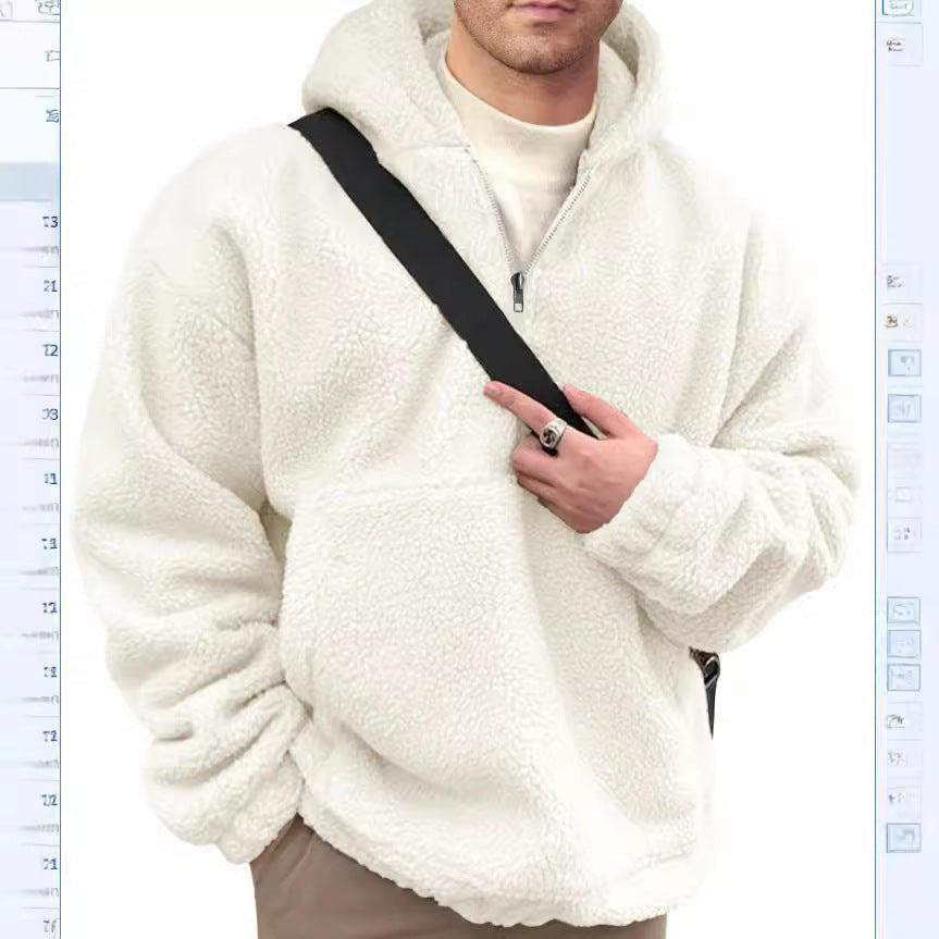 Pull en polaire douillet pour hommes avec demi-fermeture éclair Chic und Stil