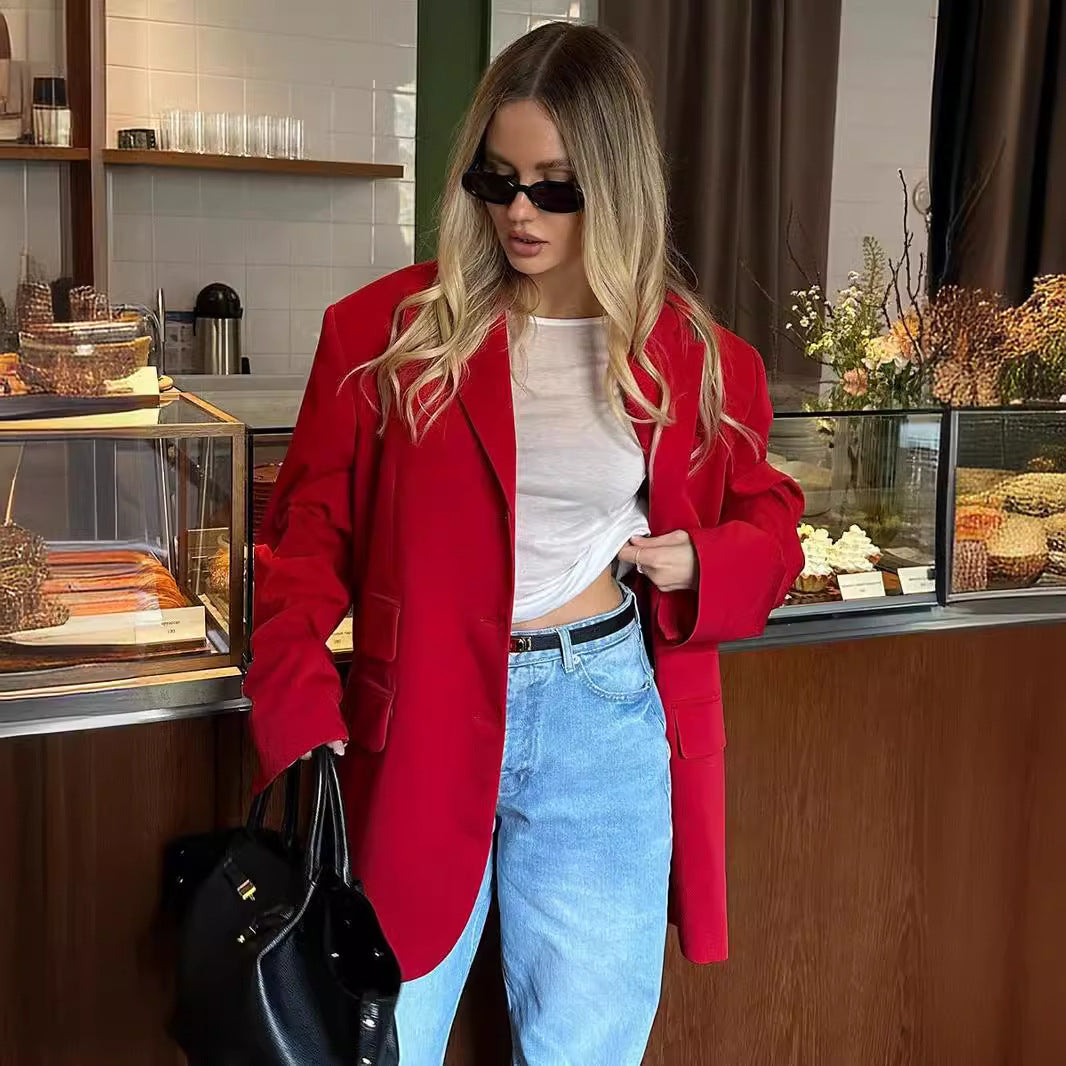 Blazer oversize pour femmes avec coupe décontractée Chic und Stil