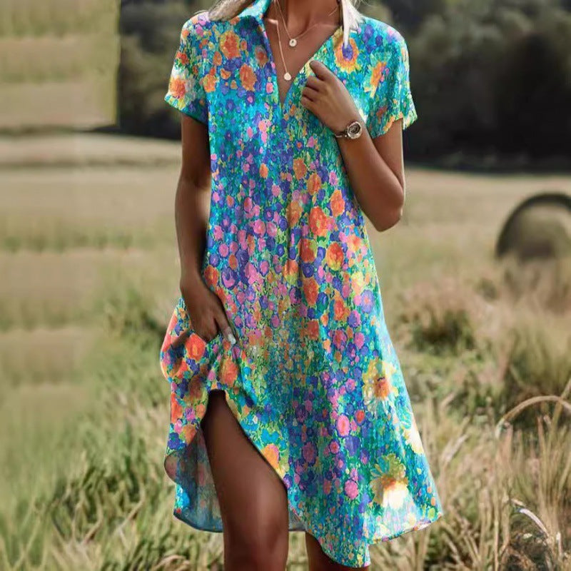 Robe midi chemise polyvalente pour femmes Chic und Stil