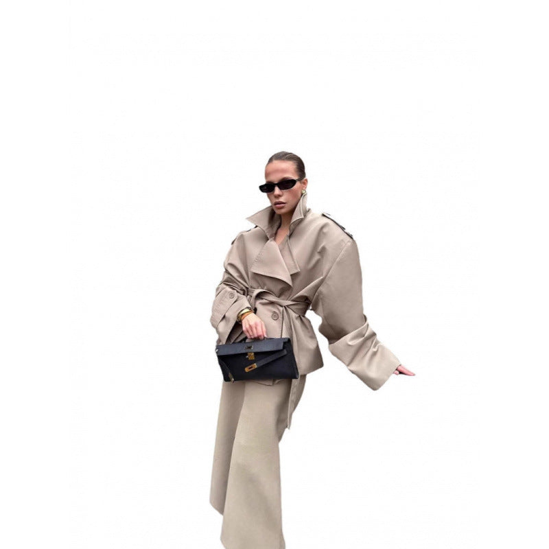 Dames grande taille trench-coat Chic und Stil