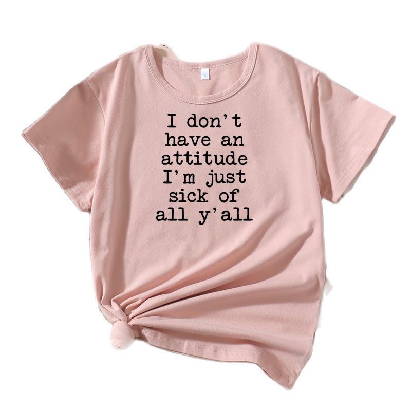 T-shirt attitude statement détendu pour femmes Chic und Stil