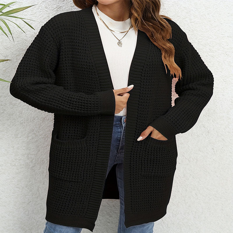 Cardigan en tricot pour femmes avec poches fixées et coupe décontractée Chic und Stil